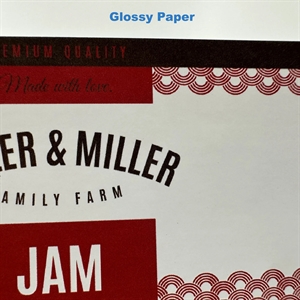 Glossy papir (FSC) label test rulle - 10 cm x 4 meter